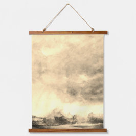 Abstrakt Storm Moonscape Watercolor