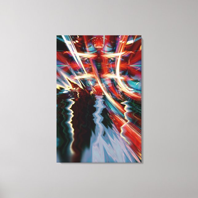 Abstrakt Stormkonst Inramad Canvas (Framsida)