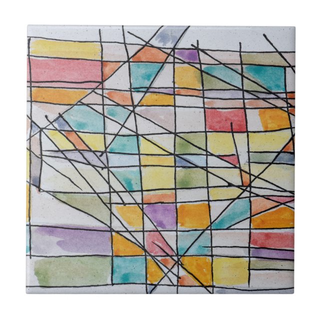 Abstrakt Street Scene of Old Nice| Nice, Frankrike Kakelplatta (Framsidan)