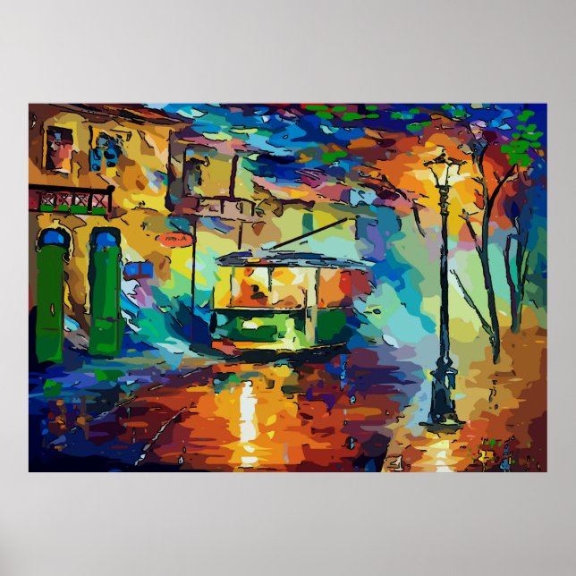 Abstrakt Streetcar Poster (Framsidan)