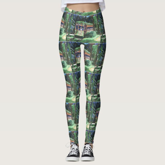 Abstrakt Streetcar stil Leggings (Framsida)