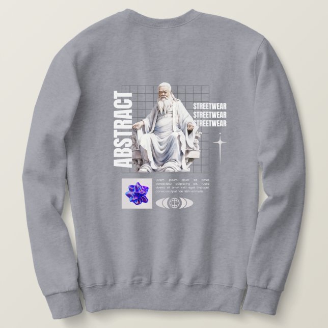 abstrakt - streetwear lång ärmad tröja (Design baksida)