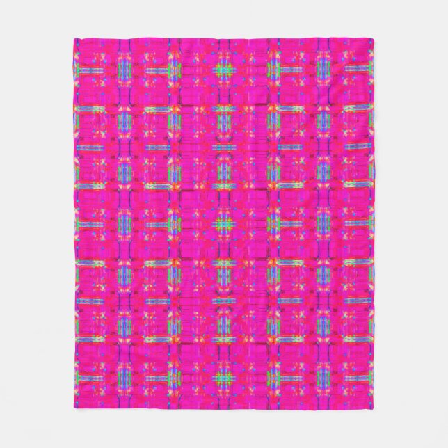 abstrakt struktur, färgad plaid mönster, modern st fleecefilt (Framsidan)