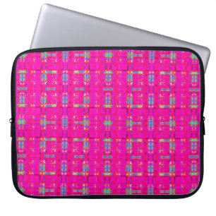 abstrakt struktur, färgad plaid mönster, modern st laptop fodral