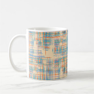 Abstrakt Struktur med korsande Rand. Modern Pat Kaffemugg