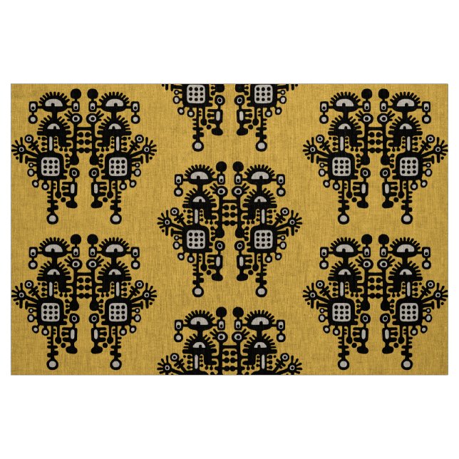 Abstrakt Struktur Mönster - Svartvitt Tyg (Fat Quarter)