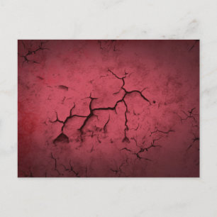 Abstrakt Struktur Red Clay Cracks Wall Vykort