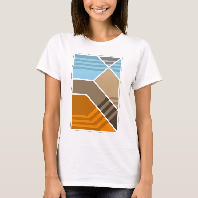 Abstrakt Subduction Zon Geology Tee Shirt (Framsida)
