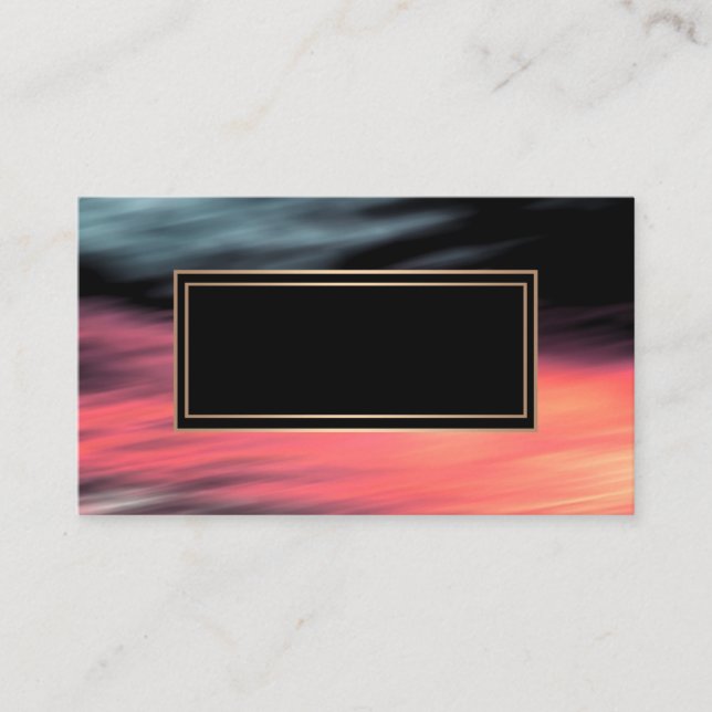 Abstrakt, suddig, koral, grått, rött, rött och sva visitkort (Framsida)