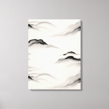 Abstrakt Sumi-bläck tvätt Zen rispapper Minimalist