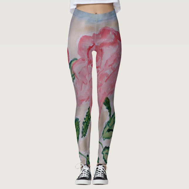 Abstrakt Summer Ro Leggings (Framsida)