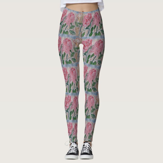 Abstrakt Summer Ro Leggings (Framsida)