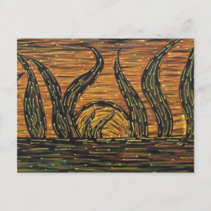 Abstrakt Sunrise Vykort