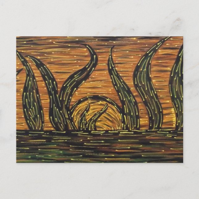 Abstrakt Sunrise Vykort (Framsida)