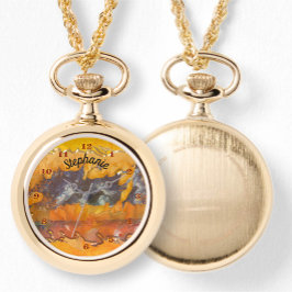 Abstrakt Sunset 0612 Necklace Watch Armbandsur