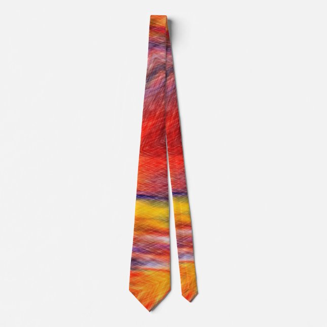Abstrakt Sunset Färg Neck Tie Slips (Framsida)