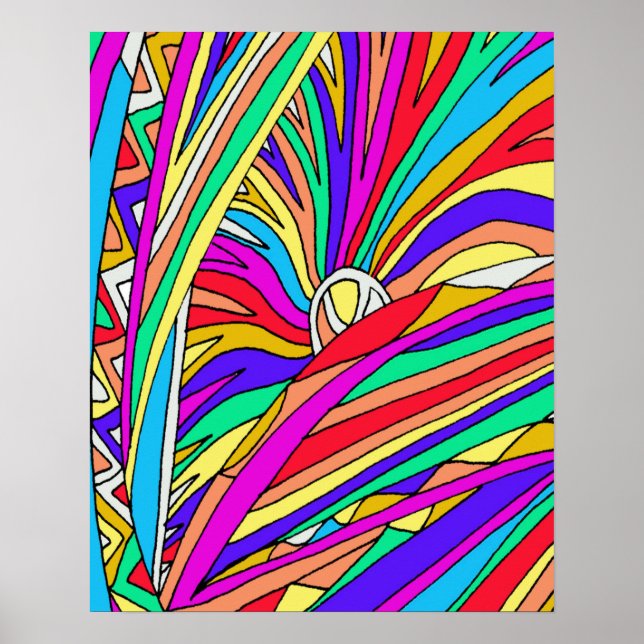 Abstrakt Sunset Poster (Framsidan)