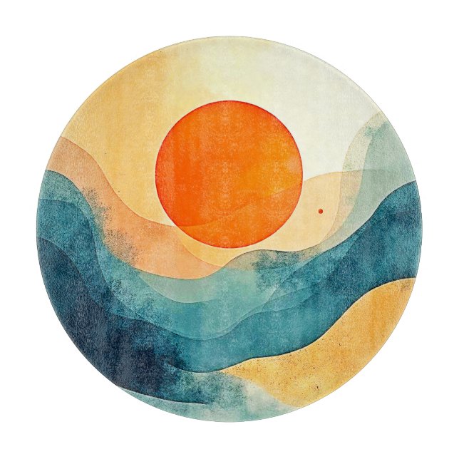 Abstrakt Sunset Vinkar Art (Framsidan)
