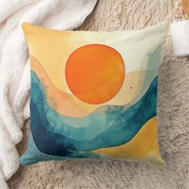 Abstrakt Sunset Vinkar Art Kudde