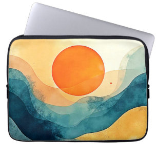 Abstrakt Sunset Vinkar Art Laptop Fodral