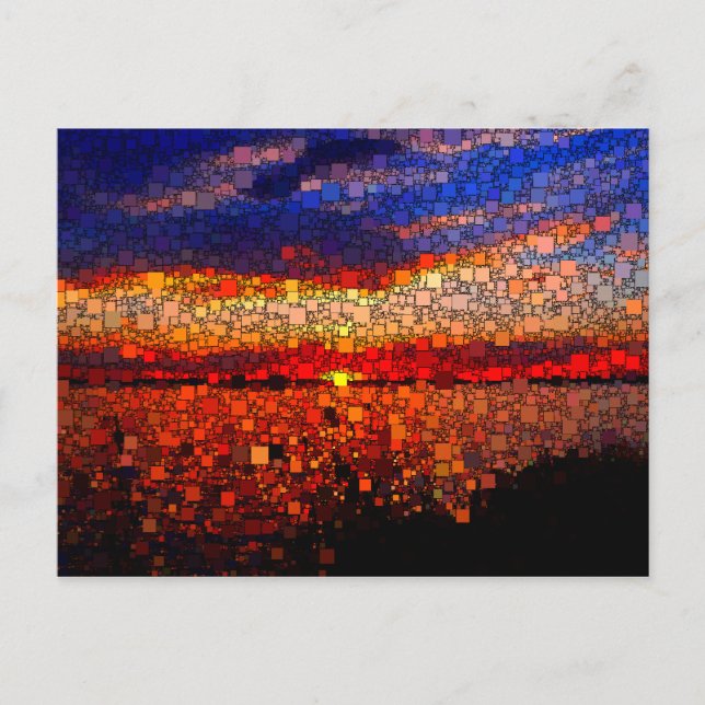 Abstrakt Sunset Vykort (Framsida)