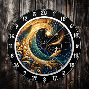 Abstrakt Surfer Beach Energy Art Darttavla