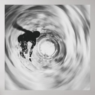 Abstrakt Surfer Silhouette Poster