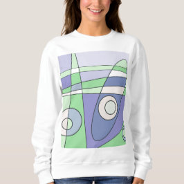 Abstrakt Surfing Grönt Lila T Shirt