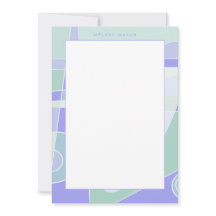 Abstrakt Surfing Lila Grönt Personlig Namn