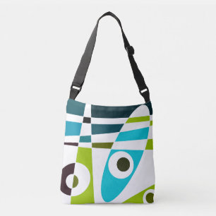 Abstrakt Surfing Olive Blue Teal Planner Axelväska