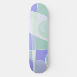 Abstrakt Surfing Pastel Lila Grönt Mini Skateboard Bräda 18,5 Cm