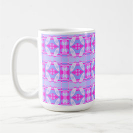 Abstrakt Surfing Shock rosa Lila Kaffemugg