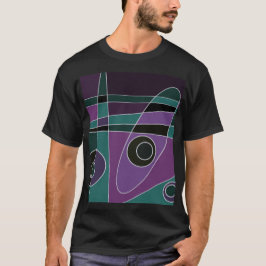 Abstrakt Surfing Teal Lila T Shirt