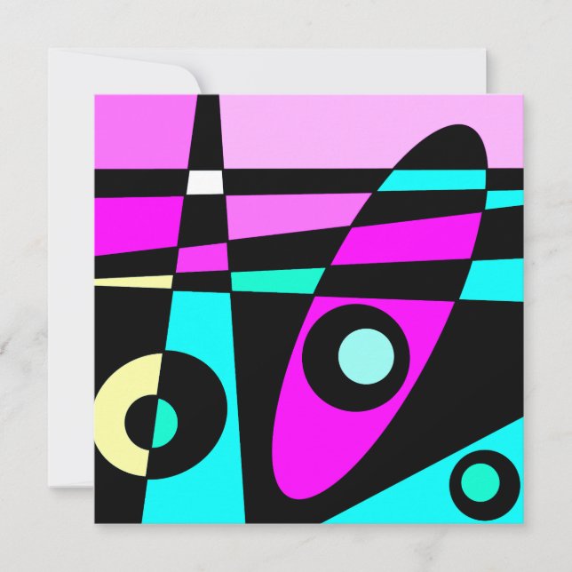Abstrakt Surfing Turcos Shock rosa Gult Black (Framsida)