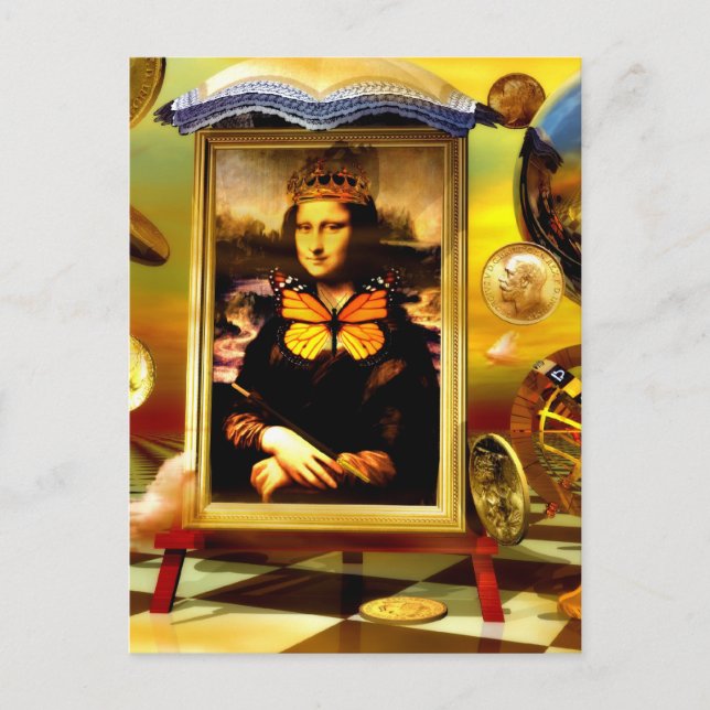 Abstrakt Surrealism Vykort (Framsida)