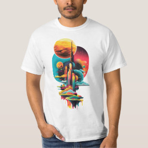 Abstrakt surrealistiskt drömmarelandskap t shirt