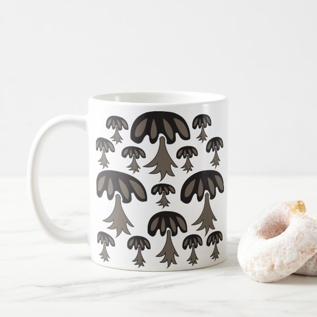 Abstrakt Svampmönster Kaffemugg (Med munk)