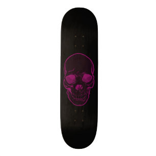 Abstrakt svart diagramflickor för skalle som är skateboard bräda 20 cm