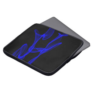 ABSTRAKT svart och blåttlaptop sleeve