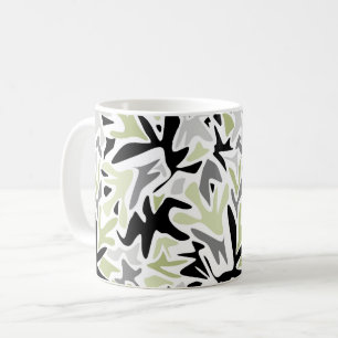 Abstrakt, Svart och Grön, Ungdom, Modern, Kreativ Kaffemugg