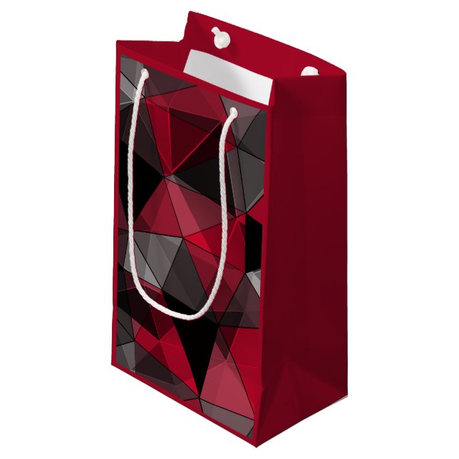 Abstrakt, svart och röd, triangel, geometrisk, sva (Framsidan Vinklad)