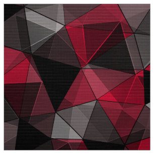 Abstrakt, svart och röd, triangel, geometrisk, sva tyg