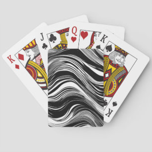 Abstrakt, svart och vit vågform casinokort