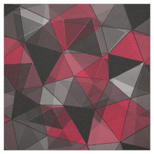Abstrakt Svart, rött, grått-geometri. Tyg