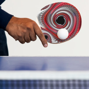 Abstrakt Svart toning Spiral Fractal Pingisracket