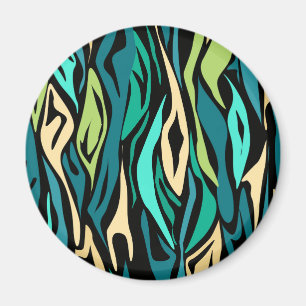 Abstrakt svart turkos magnet