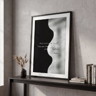 Abstrakt svart vit modern enkel geometrisk poster