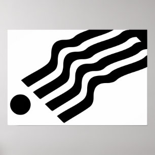 Abstrakt svart vitaffisch poster