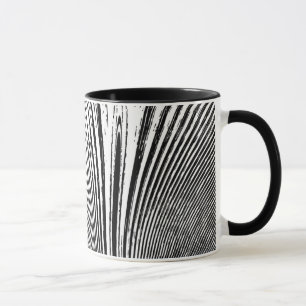 Abstrakt svart vitkaffemugg mugg