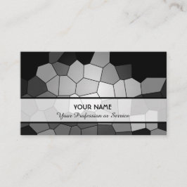 Abstrakt, svarta och vita mosaikplattor mönster visitkort